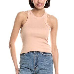 James Perse NWT Cutaway Rib Tank Size 2 (M) Tank Top in Blush/Beige